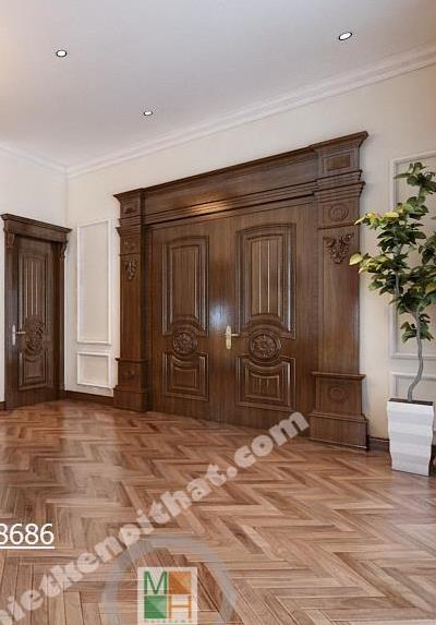  Cửa gỗ tự nhiên tại biệt thự cao cấp tại Nghệ An